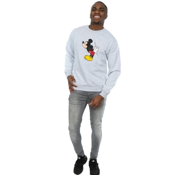 Disney Mens Musse Pigg Split Kiss Sweatshirt