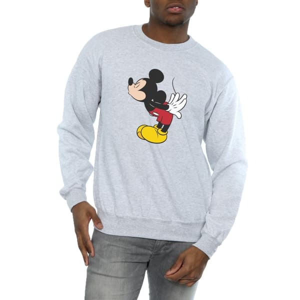 Disney Mens Musse Pigg Split Kiss Sweatshirt