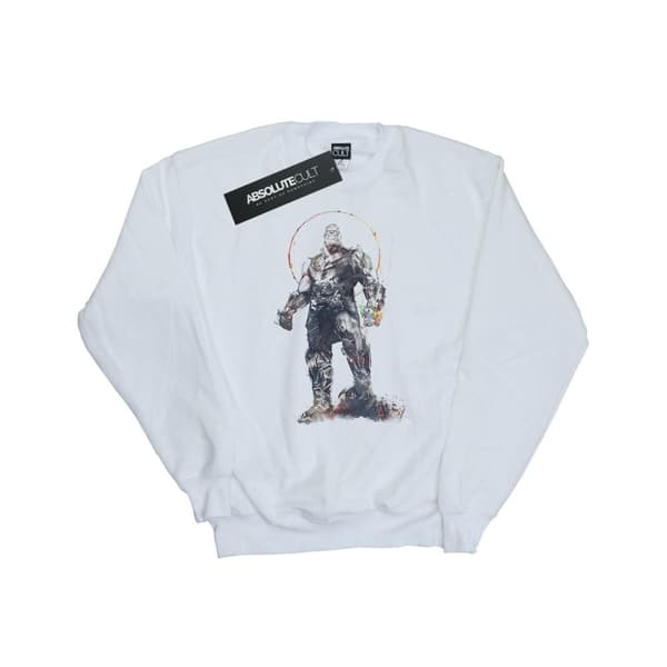 Marvel Womens/Ladies Avengers Infinity War Thanos Sketch Sweatshirt White S