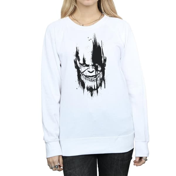 Marvel Dam/Tjej Avengers Infinity War Thanos Face Sweatshirt