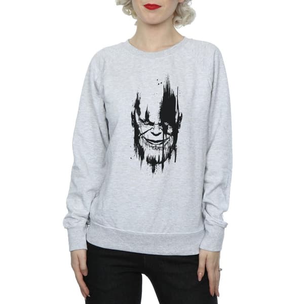 Marvel Dam/Tjej Avengers Infinity War Thanos Face Sweatshirt