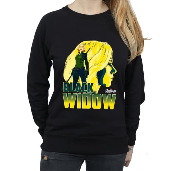 Marvel Dam/Tjej Avengers Infinity War Black Widow Character Sweatshirt