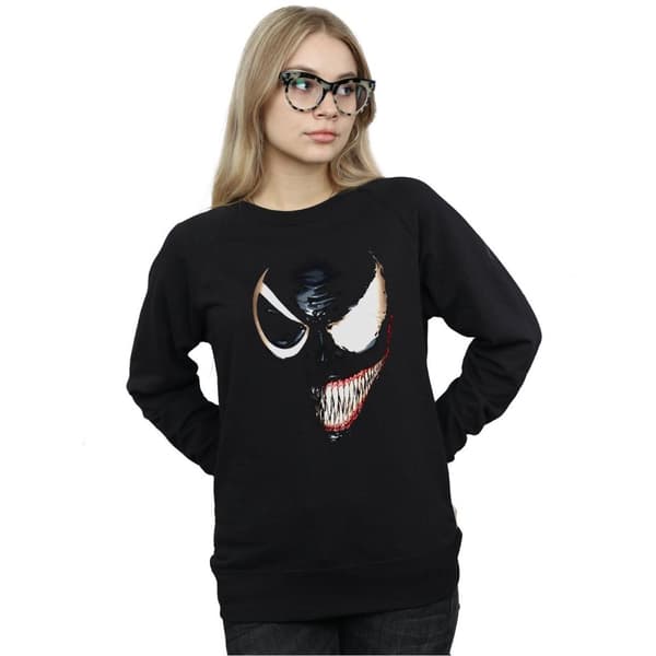 Marvel Dam/Tjej - Venom - Sweatshirt med delat ansikte