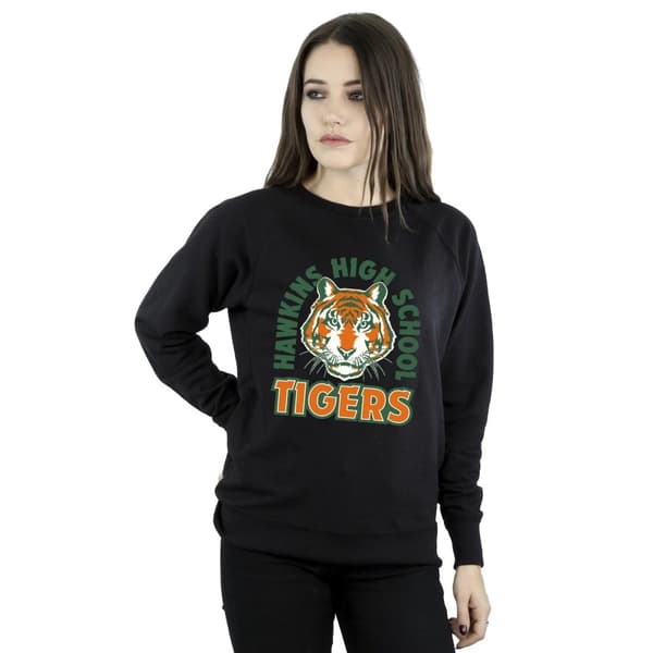 Netflix Stranger Things Hawkins Arch Tiger - Sweatshirt för kvinnor/damer