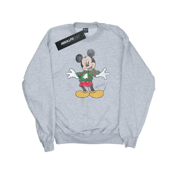Disney Mens Mickey Mouse Christmas Jumper Sweatshirt