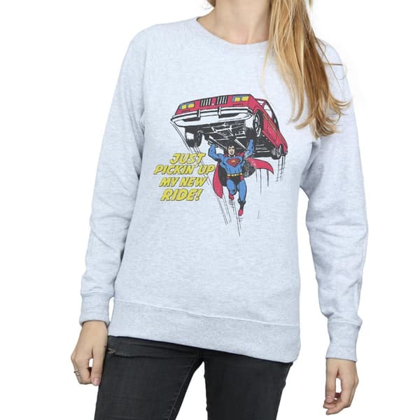 DC Comics Womens/Ladies Superman New Ride Sweatshirt