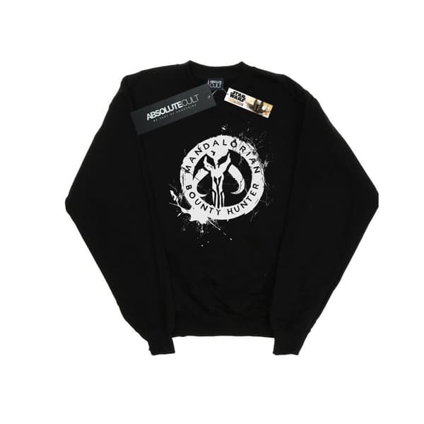 Star Wars Mandalorian Bounty Hunter Splatter Skull Sweatshirt för flickor