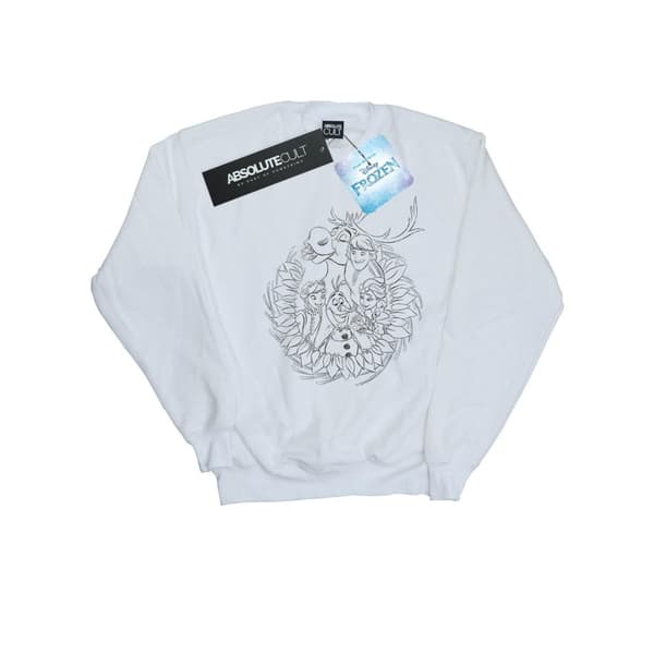 Disney Mens Frozen Friends Wreath Sweatshirt