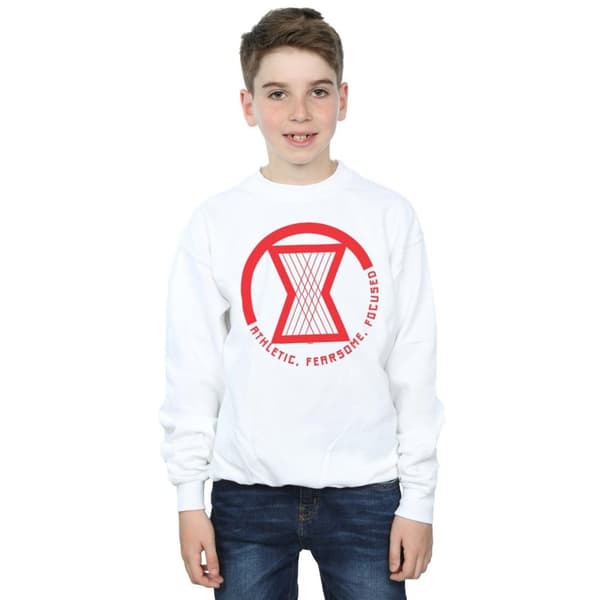 Marvel Boys Black Widow Movie Athletic Logo Sweatshirt