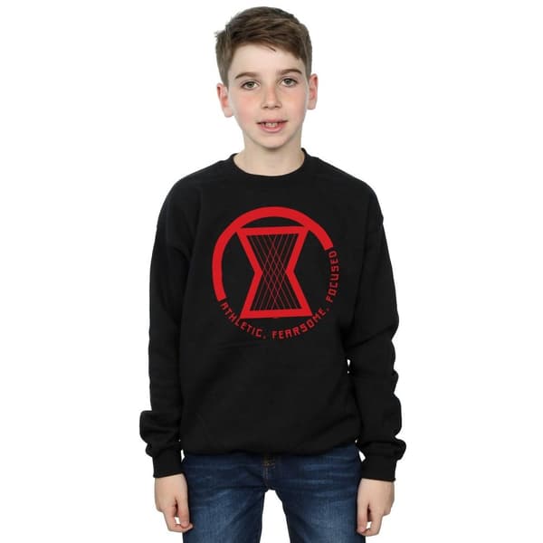 Marvel Boys Black Widow Movie Athletic Logo Sweatshirt