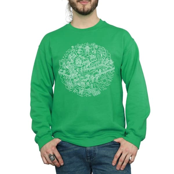 Star Wars Mens Christmas Death Star Sweatshirt