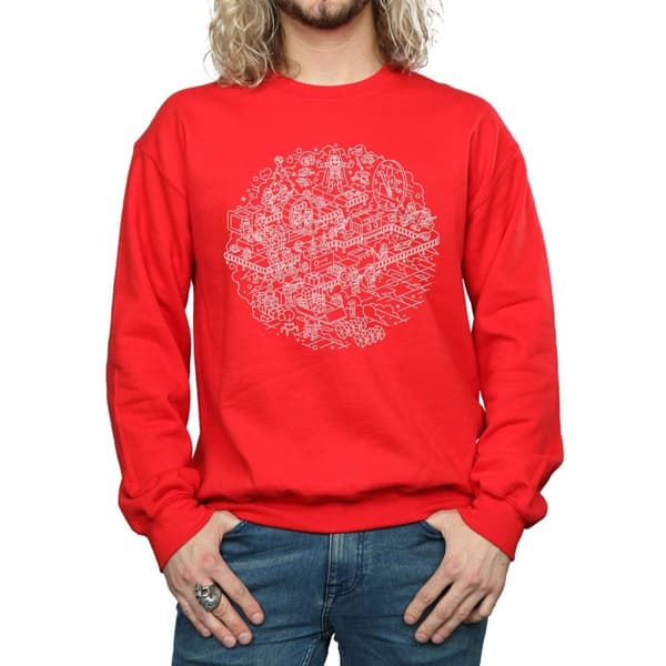 Star Wars Mens Christmas Death Star Sweatshirt