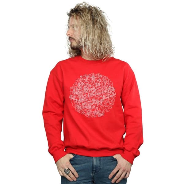 Star Wars Mens Christmas Death Star Sweatshirt