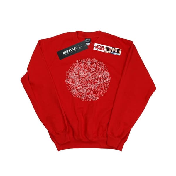 Star Wars Mens Christmas Death Star Sweatshirt
