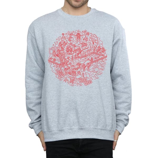 Star Wars Mens Christmas Death Star Sweatshirt
