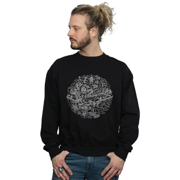 Star Wars Mens Christmas Death Star Sweatshirt