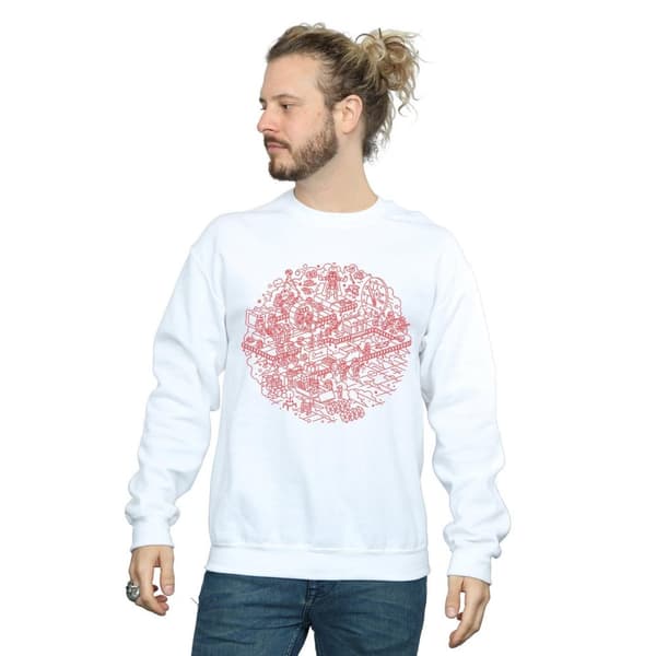 Star Wars Mens Christmas Death Star Sweatshirt
