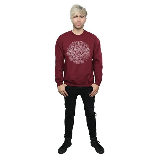 Star Wars Mens Christmas Death Star Sweatshirt