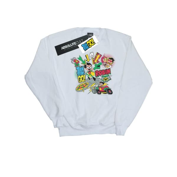 DC Comics Dam/Tjej Teen Titans Go Robin Montage Sweatshirt