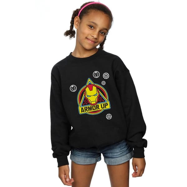Marvel Girls Iron Man Armor Up Badge Sweatshirt