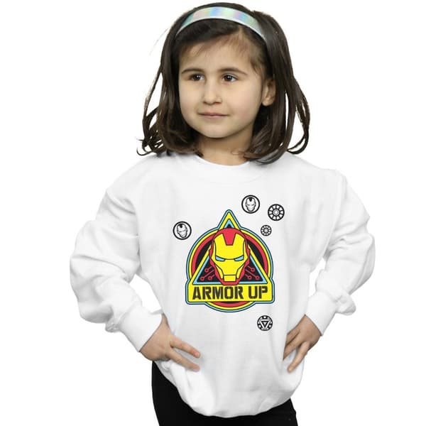 Marvel Girls Iron Man Armor Up Badge Sweatshirt