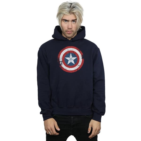 Marvel Mens Captain America Civil War Distressed Shield Hoodie