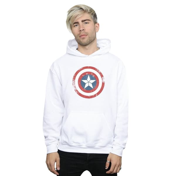 Marvel Mens Captain America Civil War Distressed Shield Hoodie