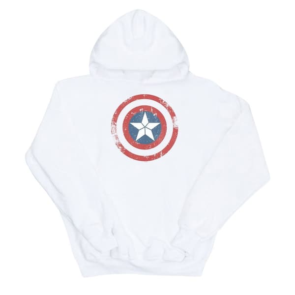 Marvel Mens Captain America Civil War Distressed Shield Hoodie