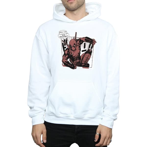 Marvel Mens Deadpool Breaktime Tacos Hoodie