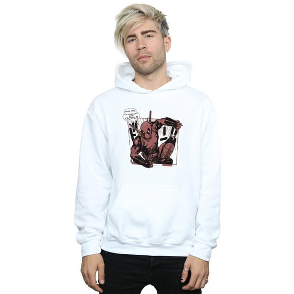 Marvel Mens Deadpool Breaktime Tacos Hoodie