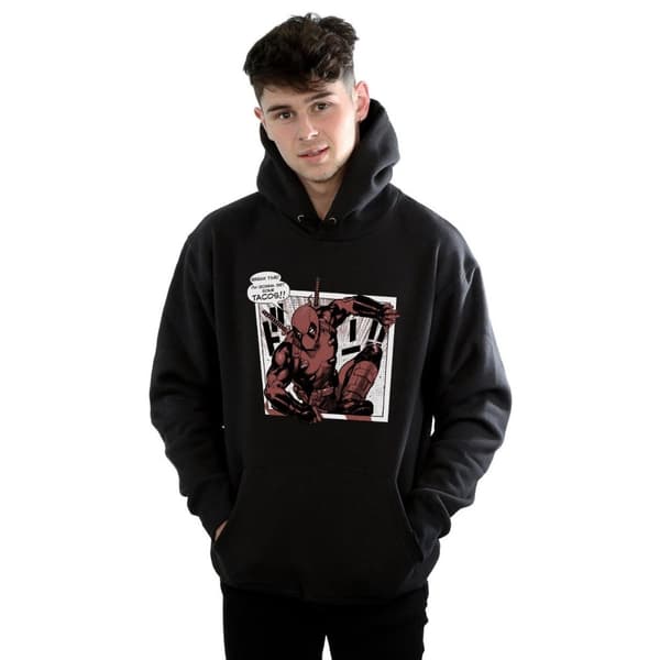 Marvel Mens Deadpool Breaktime Tacos Hoodie