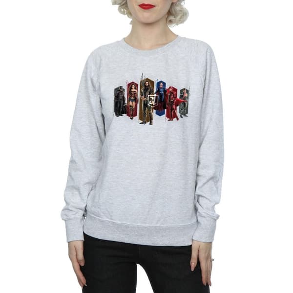 DC Comics Dam/Tjej Justice League Movie Team Hexagons Sweatshirt