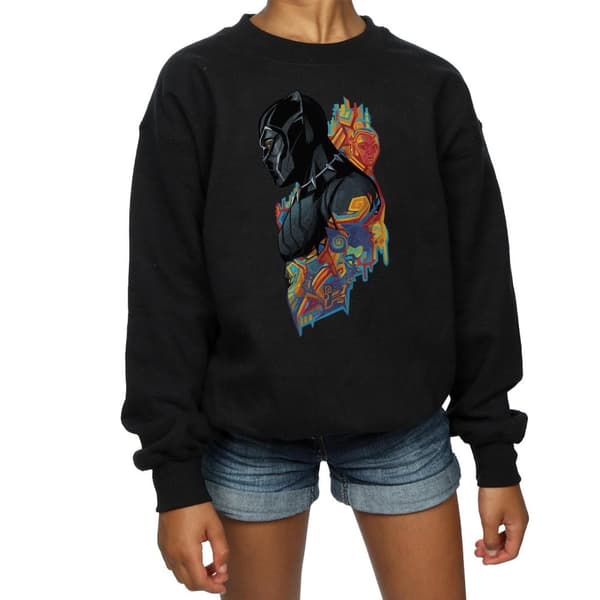 Marvel Girls Black Panther Profile Sweatshirt