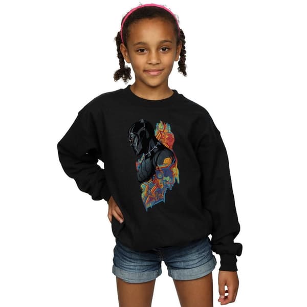 Marvel Girls Black Panther Profile Sweatshirt