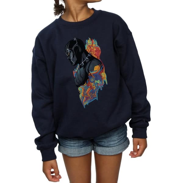 Marvel Girls Black Panther Profile Sweatshirt