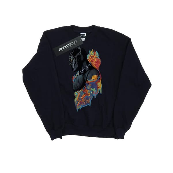 Marvel Girls Black Panther Profile Sweatshirt Navy Blue 5-6 Years