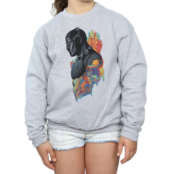 Marvel Girls Black Panther Profile Sweatshirt