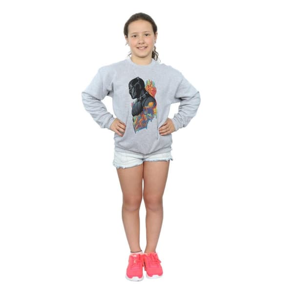 Marvel Girls Black Panther Profile Sweatshirt