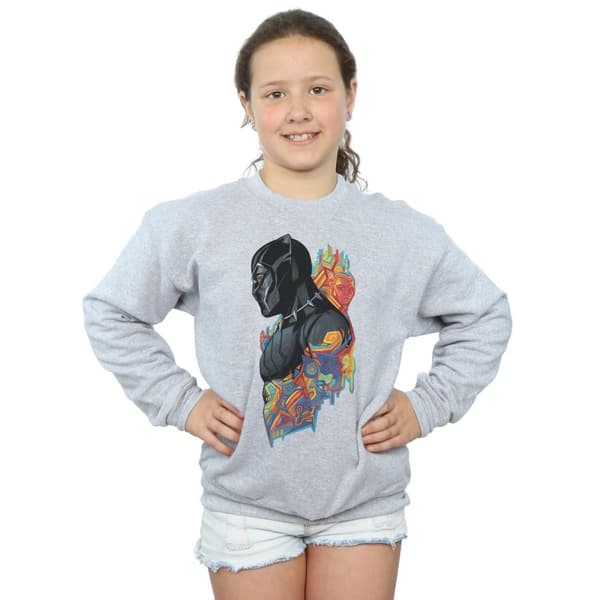 Marvel Girls Black Panther Profile Sweatshirt
