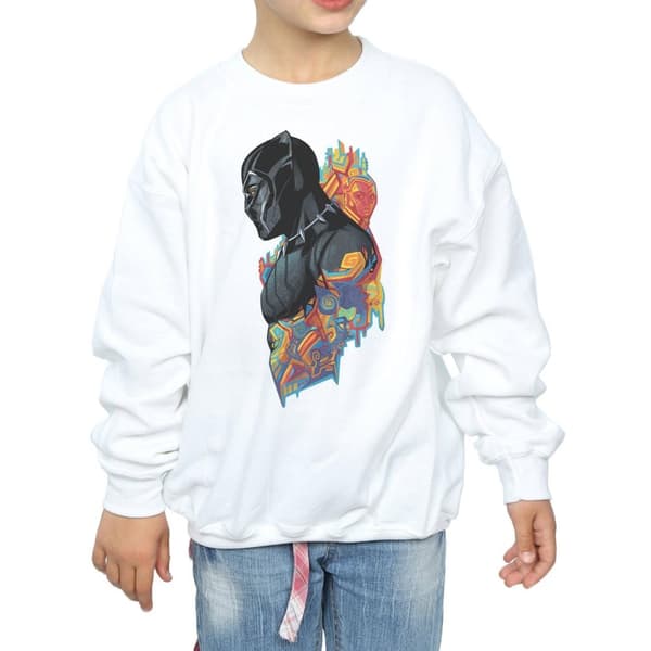 Marvel Girls Black Panther Profile Sweatshirt