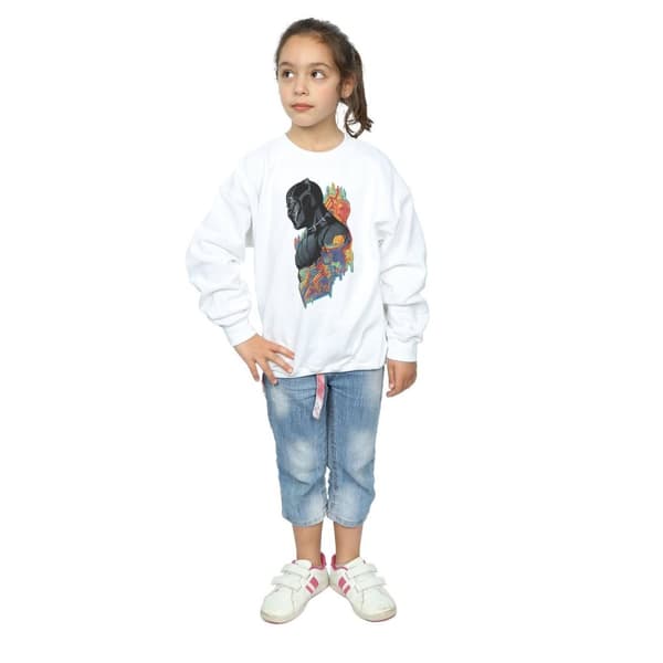 Marvel Girls Black Panther Profile Sweatshirt