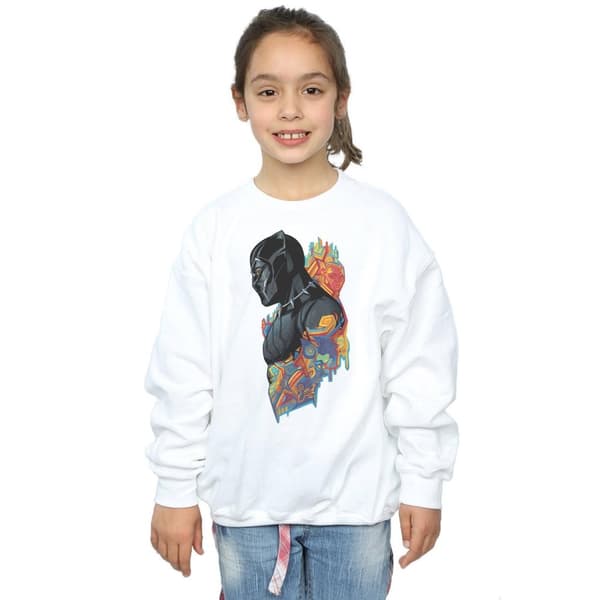 Marvel Girls Black Panther Profile Sweatshirt