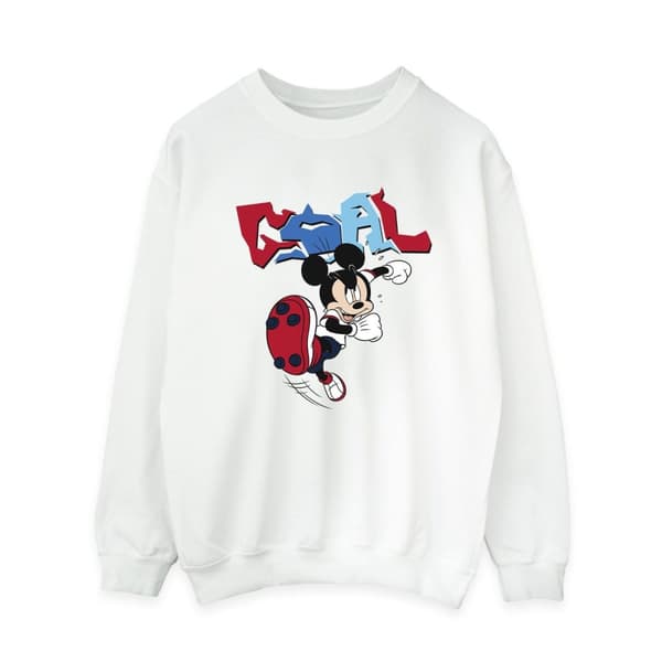 Disney Dam/Tjej Musse Pigg Mål Striker Pose Sweatshirt