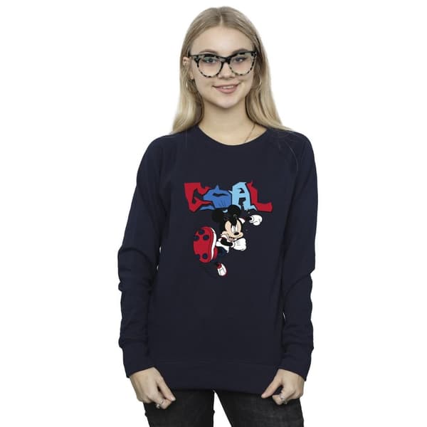 Disney Dam/Tjej Musse Pigg Mål Striker Pose Sweatshirt