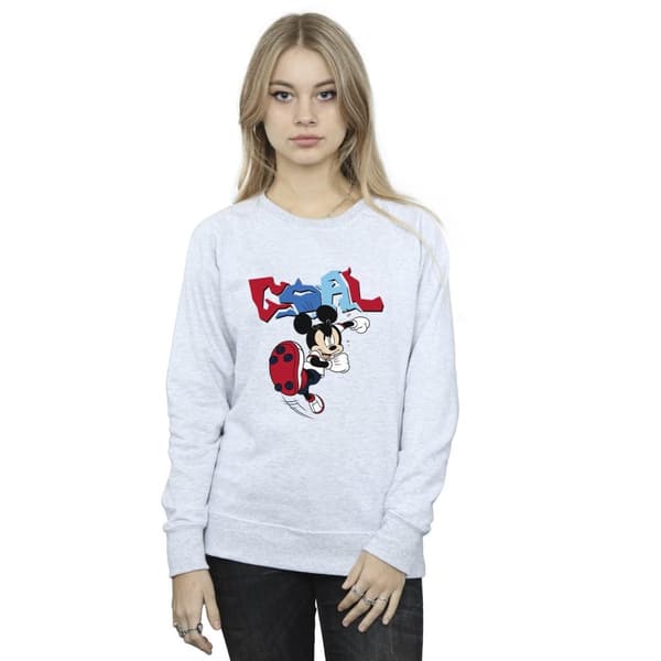 Disney Dam/Tjej Musse Pigg Mål Striker Pose Sweatshirt