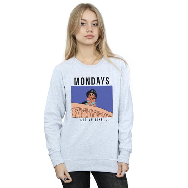 Disney Princess Dam/Tjej Jasmine Mondays Got Me Like Sweatshirt