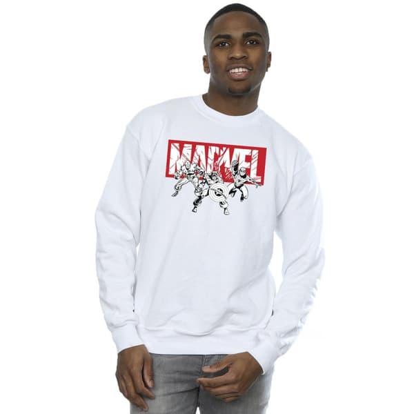 Marvel Sweatshirt med hjältegrupp från Mens Comics