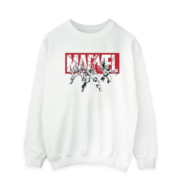Marvel Sweatshirt med hjältegrupp från Mens Comics