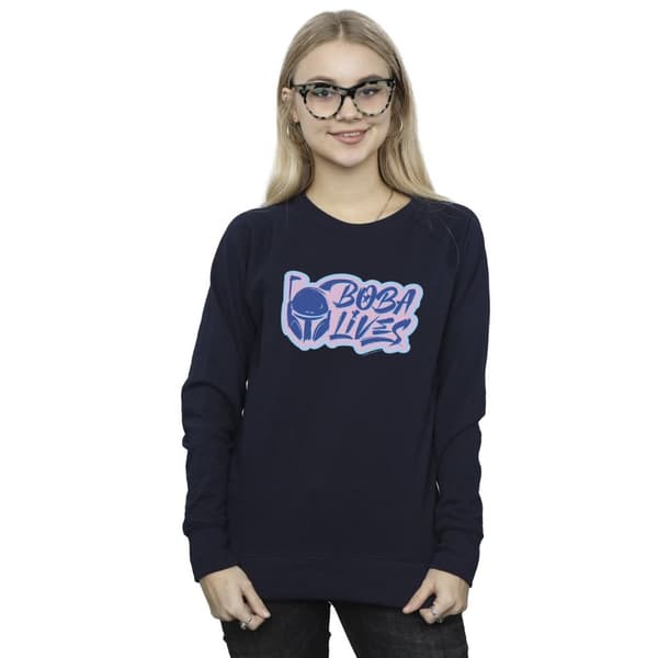 Star Wars Womens/Ladies The Book Of Boba Fett Lives Pocket Sweatshirt