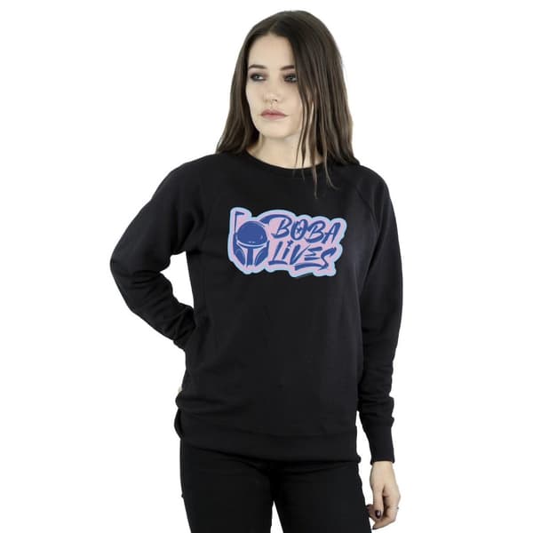 Star Wars Womens/Ladies The Book Of Boba Fett Lives Pocket Sweatshirt
